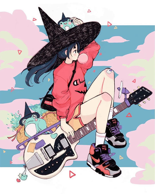 插画｜甜女孩 爱球鞋