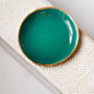Greenery and gold and feeling festive! Just a few of these Agave ring dishes left in stock!