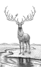 版画风格插画：阿尔忒弥斯-古田路9号-品牌创意/版权保护平台