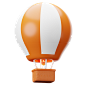 Air Balloon - 25款旅行度假3D场景插图图标 3D Travel and Holidays