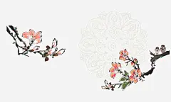手绘梅花背景高清素材 免费下载 页面网页 平面电商 创意素材
