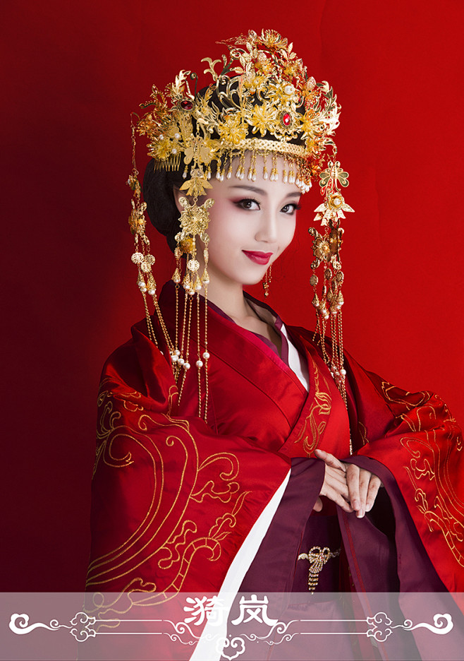 锦绣未央李长乐李心艾古装新娘汉服秀禾服大婚头饰定做淘宝网