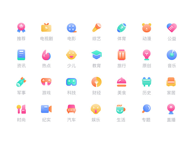 频道分类图标ICON