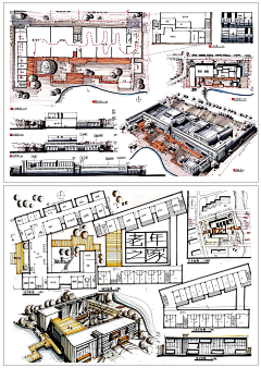 尚蘇坊设计工作室采集到建筑设计/建筑块体/建筑师手绘