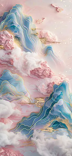 唯美中国风山峦云海壁纸