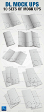 10 DL Leaflet Mock-ups 三折页国外虚拟场景模型模板素材源文件-淘宝网