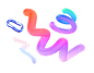 Free Squiggle 3d illustrations — Wannathis