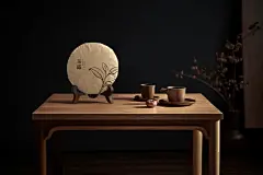 咔神-深色熟茶茶饼-中式复古风9