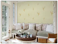 典雅田园PVC塑料卧室老人房_壁纸大全_雅特居家壁纸网