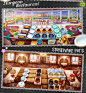 casual game Character design  city map concept design cooking game Game Art game design  Game Ui/UX level map restaurant