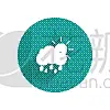 云,分离着色,白色,日光,雨,图标,湿,热,云景,环境