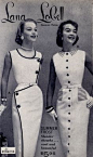 images of Lana Lobell catalog vintage fashion - 1956...