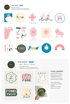 第一次尝试branding，希望营造出一个温馨可爱的日系烘培点心店...
p1传单 p2包装 p3菜单和名片 p4 大量logo初稿 ​​​​