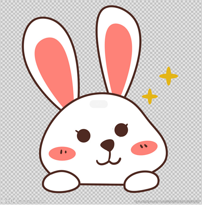 卡通兔子 动物可爱兔子 素材