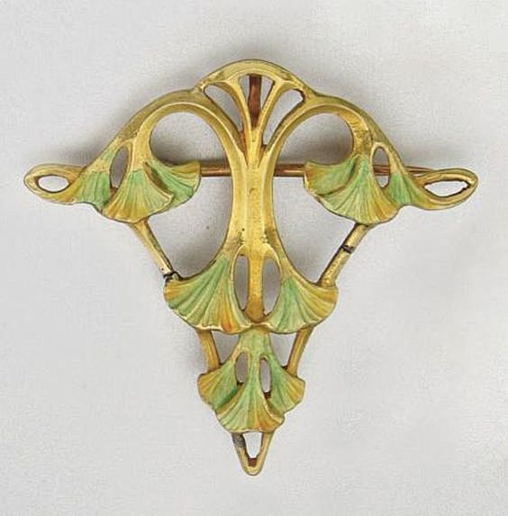 Art Nouveau丨古董银杏叶珠宝