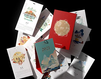 CALENDAR DESIGN丨OPPO 故宫定制版新年台历设计-花瓣网