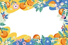 卡通花朵背景  - 源文件下载【酷图网】春天花朵背景,壁纸,花卉,植物,清新花朵背景,春天手绘壁纸