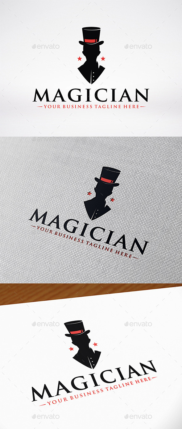 魔术师标志模板——人类标志模板magician logo template - humans