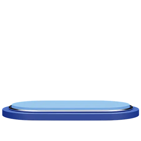 Blue Podium with Met...