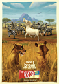 Kit Kat奇巧白巧克力棒的宣传海报-zebra