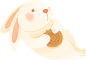 Rabbit Holding Ornamental Object Illustration