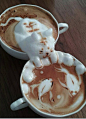 日本大阪26岁咖啡师Kazuki Yamamoto 制作的3D拿铁艺术