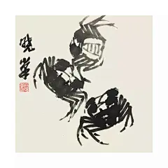 三蟹图
国画小品原创作品