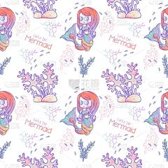 可爱的,海洋生命,小美人鱼塑像,卡通,请柬,公主,模板,海星,自然美,小的