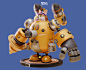3D blender Zbrush Render ilustracion 卡通 Q版 mecha robot CGI