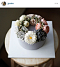Korea 3D flower butter cream cake: 