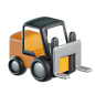 Forklift 3D Illustration