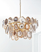 Agate Sliced 15-Light Chandelier