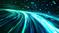 green blue glowing neon moving high speed waveline abtract wallpaper background, High-resolution photography, Octane render, and studio lighting,
