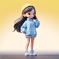 00007-951210507-cartoon rendering,(warm tone),cartoon,soft light,clay texture,3d,rending,soft light,soft edge,hazy edge light,_a girl with a cel