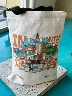 人在烟台|幸运滴拥有手绘版城市帆布包啦 - 小红书