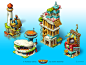 New Rock City - buildings and icons : Buildings and icons for New Rock City social-network game.