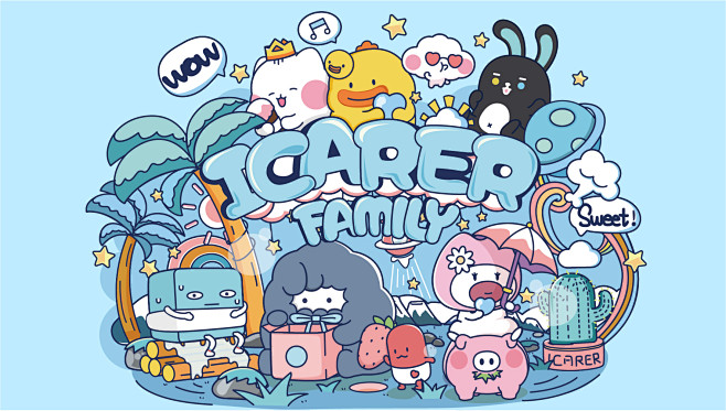 艾克家族icarefamily插画-全球...