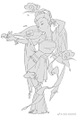 KK魔法学院超话 构成课的练习。画了反弹琵琶之后觉得飞天很适合这种练习，就先做了琵琶、箜篌、笛这三只（之后有时间回不上笙、埙和鼓，完成这个系列  ☆〜（ゝ。∂） ​​​​