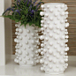 S254-现代艺术圆圈波点立体陶瓷装饰花器花瓶客厅玄关样板房摆件-淘宝网
