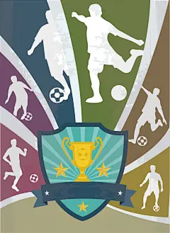 卡通适量为国加油足球海报背景矢量图平面广告 球员 设计图片 免费下载 页面网页 平面电商 创意素材