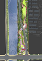 滨河景观设计彩色总平psd分层源文件滨水湿地景观公园彩平ps素材-淘宝网