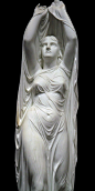 drape sculpture: "Ondine, coming out of water” 1880 by Chauncey Bradley Ives; see it at Yale Univ.