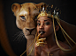 Ira and Amina, Funso Sylvester Dorgu : Princess Ira Giselle Is a fictional African princess with gold gifted powers. Her face painting is inspired by Nigerian traditional face decorations. Her crown adorned with crystals, crosses and chains incorporates s