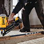 Cordless Paper Collated Framing Nailer in action on a wooden floor