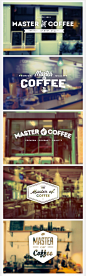 Master Of Coffee，咖啡大师，Olivier Pineda为其设计了一组标识，很有感觉 #采集大赛# #平面#