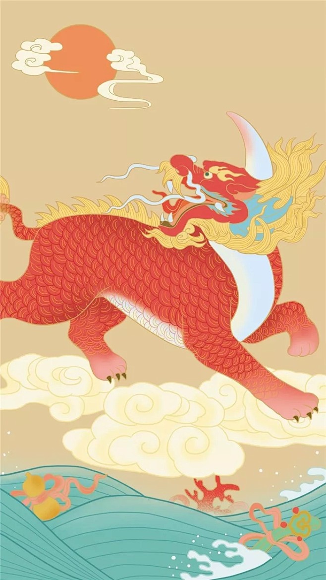 故宫神兽系列插画獬豸webp