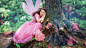 Diana lipkina, девочка, платье, наряд, крылья, фея, лес, дерево