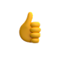 iOS苹果Emoji表情风三维手势图标 ThumbsUp