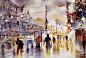 俄罗斯画家olga litvinenko 的城市水彩。