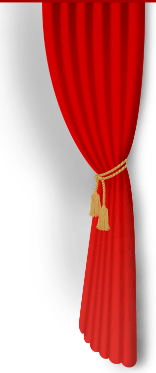 PNG透明背景免扣素材 红色窗帘 帷幕